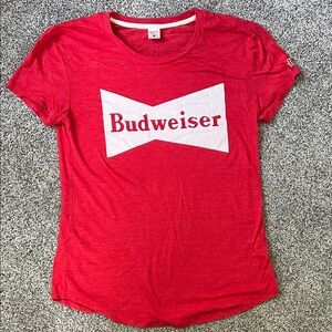 HOMAGE Red Budweiser Women's Short Sleeve Tee